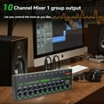 thumbnail image 5 of Professional Audio Mixer 10 Channel Stereo Mixer with Light US Plug, 5 of 9