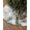 thumbnail image 2 of Christmas Botanical Christmas Tree Skirt 48 Inches Large Christmas Skirt Tree, Pinecone Eucalyptus Leaves Xmas Tree Skirt Christmas Decorations for Fireplace Party Holidays Indoor Outdoor, 2 of 7