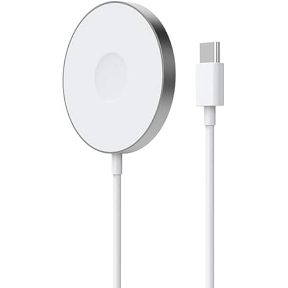 FU199915W Wireless Charging Pad for Magsafe Charger, Magnetic Wireless Charger for iPhone 16 Pro Max/16 Pro/16 Plus/16/15/15 Pro/15 Plus/15 Pro Max, 14/13/12&AirPods 3/2/Pro (Silver-3 in 1)