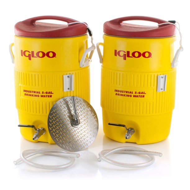 5 Gallon Converted Igloo Cooler Mash Tun with False Bottom and HLT