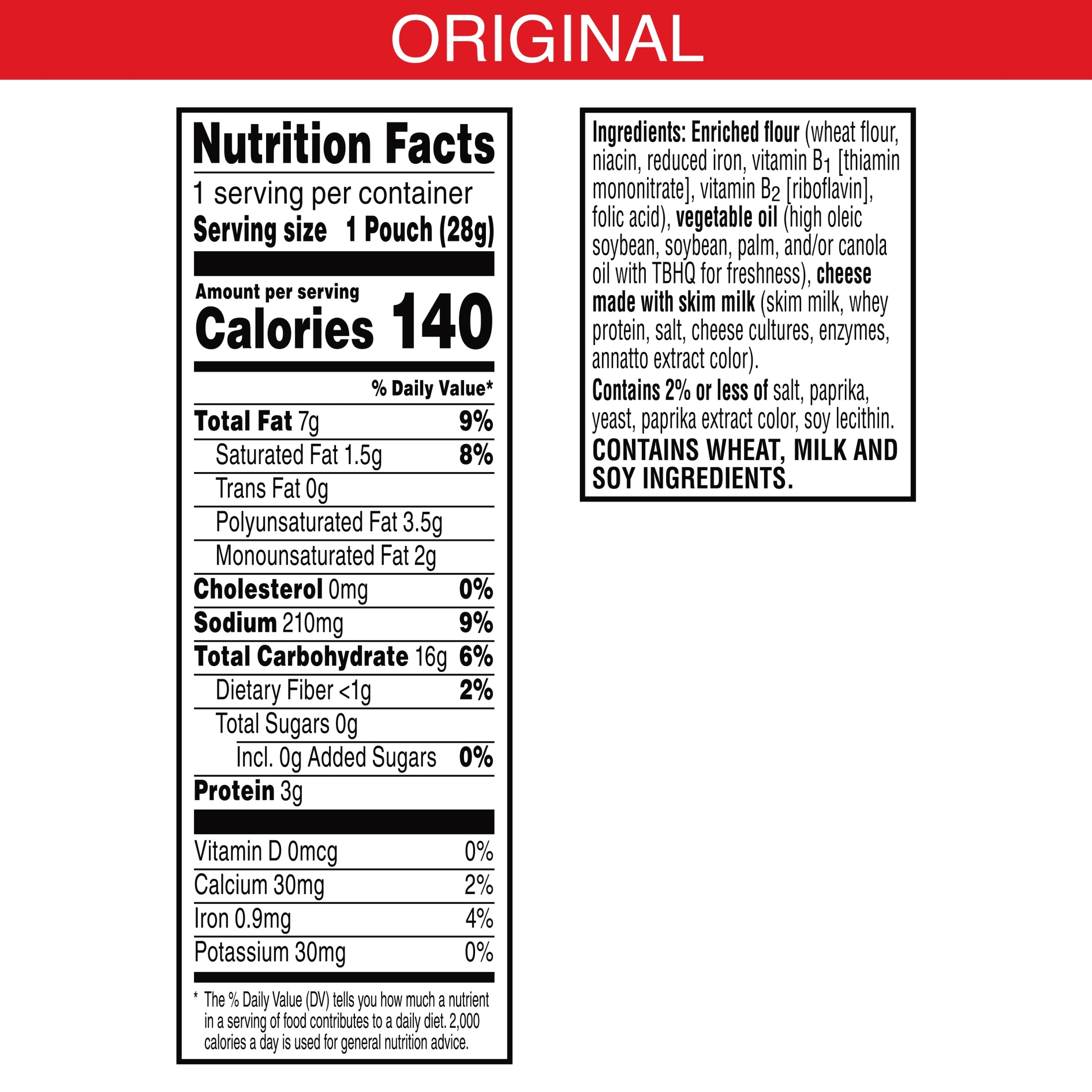 Cheez-It Original Cheese Crackers, Baked Snack Crackers, 40 Count