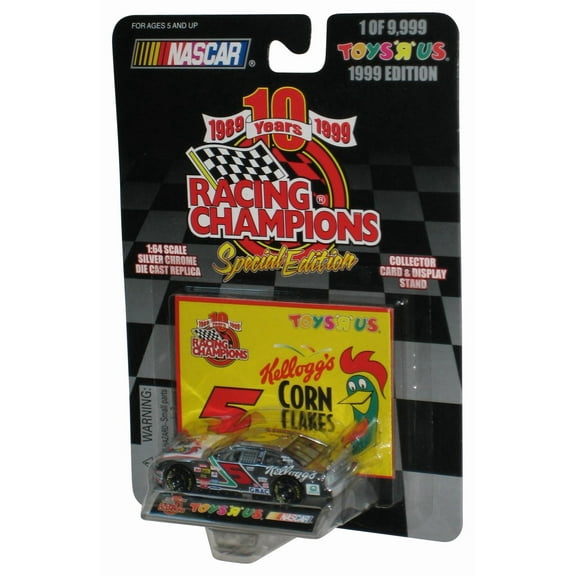 Nascar Racing Champions (1999) Kellogg's Corn Flakes Silver Toy Car - (Toys R Us Exclusive)
