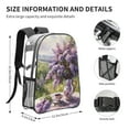 thumbnail image 4 of Easygdp Lilacs Teapot Scenic Painting Clear Backpack, Transparent Bookbag for School for Women Men, Capacity Clear Bag for College, Travel, 4 of 7