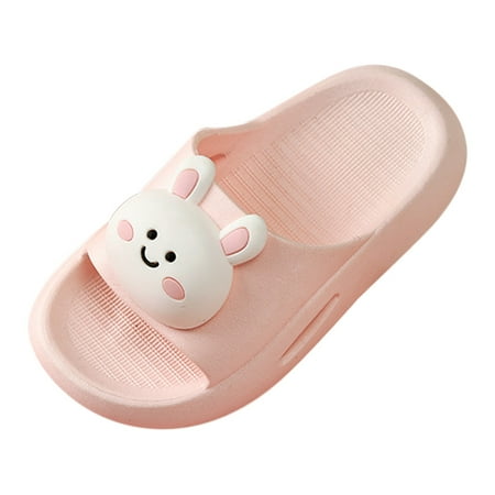 

MQLKF Home Slippers For Children Kids Little Rabbit Children Slippers Cartoon Soft Sole In Summer Comfortable Girls Sandals At Home Casual Cute Stylish Kids Walking shoes