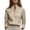 Beige, variant on Women's Long Sleeve Stand Collar Office Blouses, Solid Tailored Casual Fall Pullover Tops for Women Workwear, Women's Brown, Sizes S-2XL