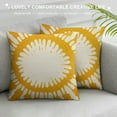 thumbnail image 3 of ONETECH  Mustard Yellow Decorative Throw Pillow Covers  for Couch Bed Living Room, Farmhouse Accent Big Sunflower Throw Pillow Cases Cushion Cover, 3 of 5