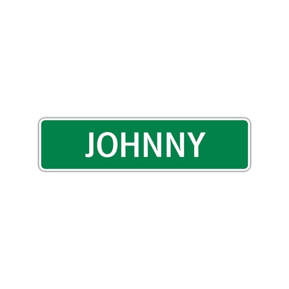 Johnny Boys Children Name Letter Printed Label Indoor Outdoor Wall Plaque Decoration Aluminum Sign 4"x13.5"