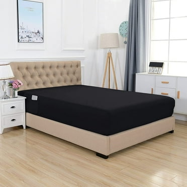 1500 Collection Deep Pocket 18 inch,Fitted Sheet, California King Black
