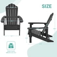 thumbnail image 4 of Sonerlic 1 Pack Outdoor Adirondack Plastic Fire Pit Chair for Patio,Deck and Garden,Black, 4 of 9
