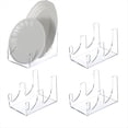 thumbnail image 1 of Soporte de Exhibición de 4 Piezas, Soporte para Platos de Porcelana de 2 Niveles, Soporte de Acrílico para Platos, Organizador Transparente para Gabinete de Cocina., 1 of 5