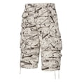 thumbnail image 4 of GrmtClth Men's Camouflage Print Cargo Shorts Multi Pocket Knee Length Short Trousers Athletic Outdoor Casual Loose Fit Shorts Beige 36short, 4 of 5