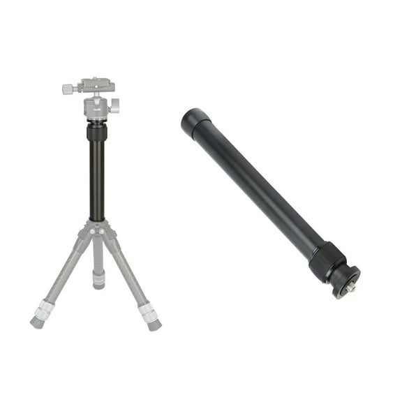 Tripod Extension for Tripod/Gimbal/Camera, 2 Section Center Columns, 16.1" Alloy Aluminum Tripod Extender Tube Telescopic Stick Rod with 1/4" 3/8" Screw
