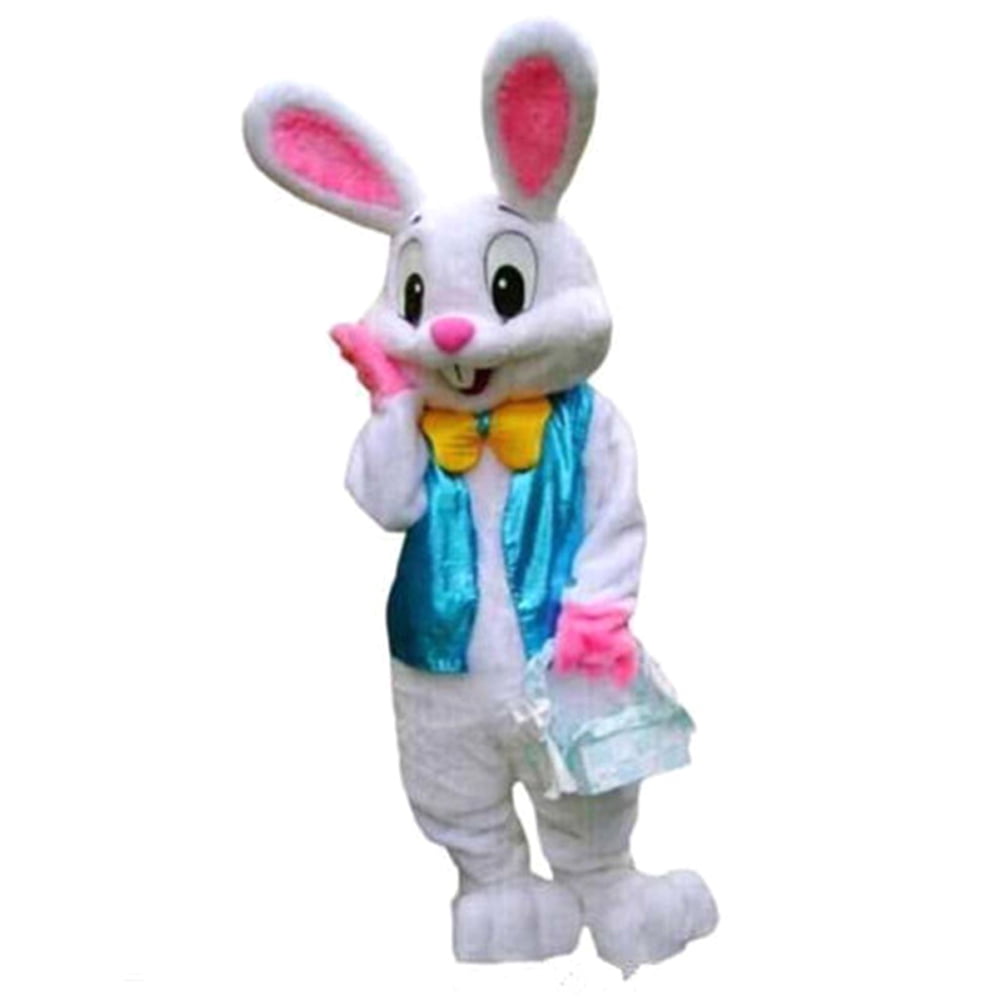 One Size As Picture Easter Bunny Mascot Costume Rabbit Cartoon Fancy Party Dress Performance Suit Adult 
