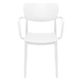 thumbnail image 3 of Compamia Lisa Outdoor Dining Arm Chair in White Finish, 3 of 7