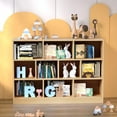 thumbnail image 7 of Cozy Castle Wood Bookshelf, 3-Tier Open Shelf Bookcase, 10 Cube Storage Organizer with Anti-Tilt Device, Freestanding Book Storage Shelves for Bedroom, Living Room,Oak, 7 of 7
