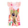 thumbnail image 1 of Marvels Groot, vestido de verano para niños, camisón, Pijama Tree Man, Baby Groot Girl, vestido de manga voladora, vestidos de niña de flores 140 Gao Jinjia LED, 1 of 2