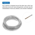 thumbnail image 5 of Uxcell 3/32 Clear Vinyl Coated Wire Rope 98ft Galvanized Steel with 6PCS M3 Loop Sleeves, 5 of 7