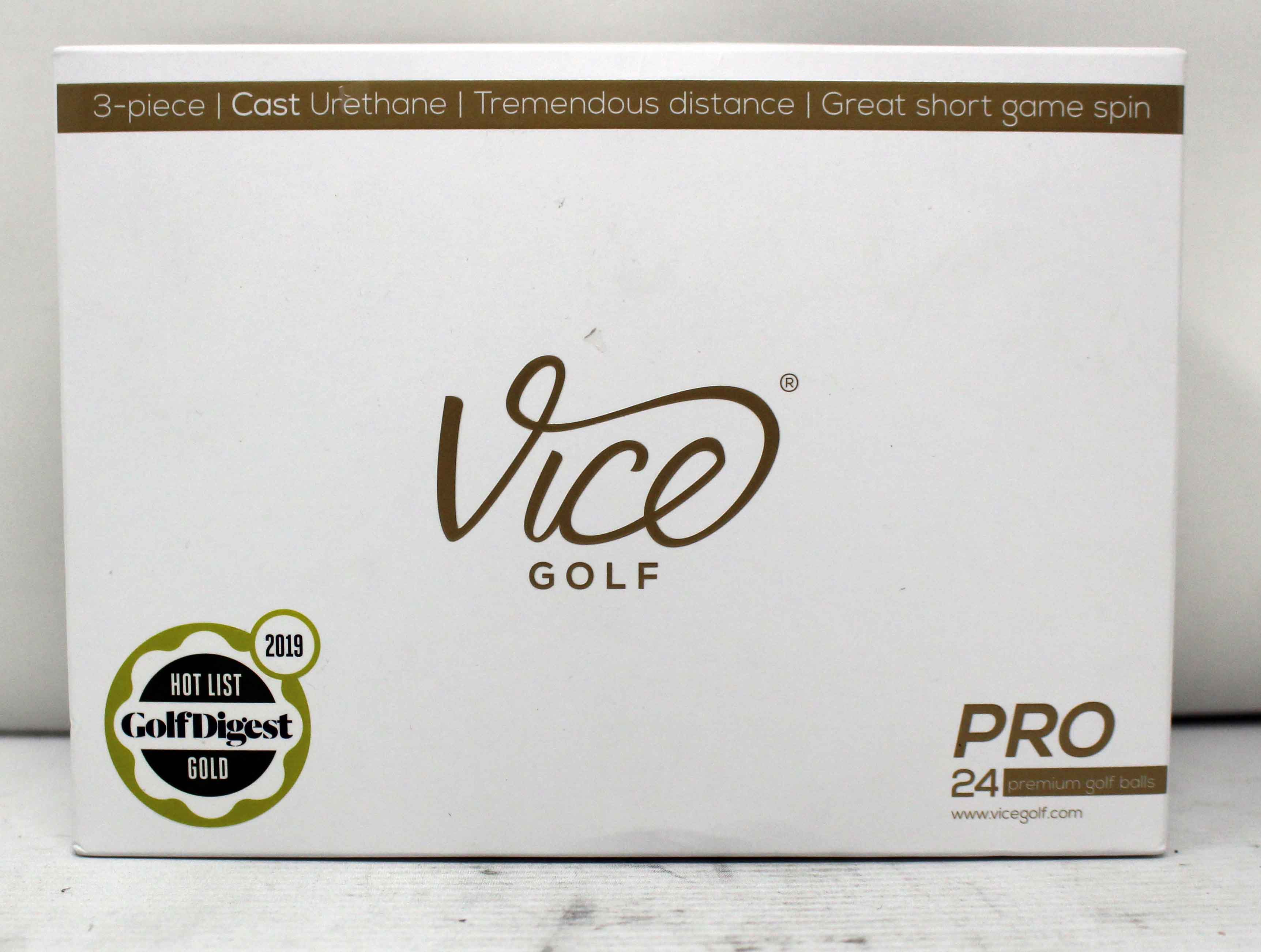 24Count Vice Golf 3Piece Cast Urethane Cover Golf Balls only 39.98