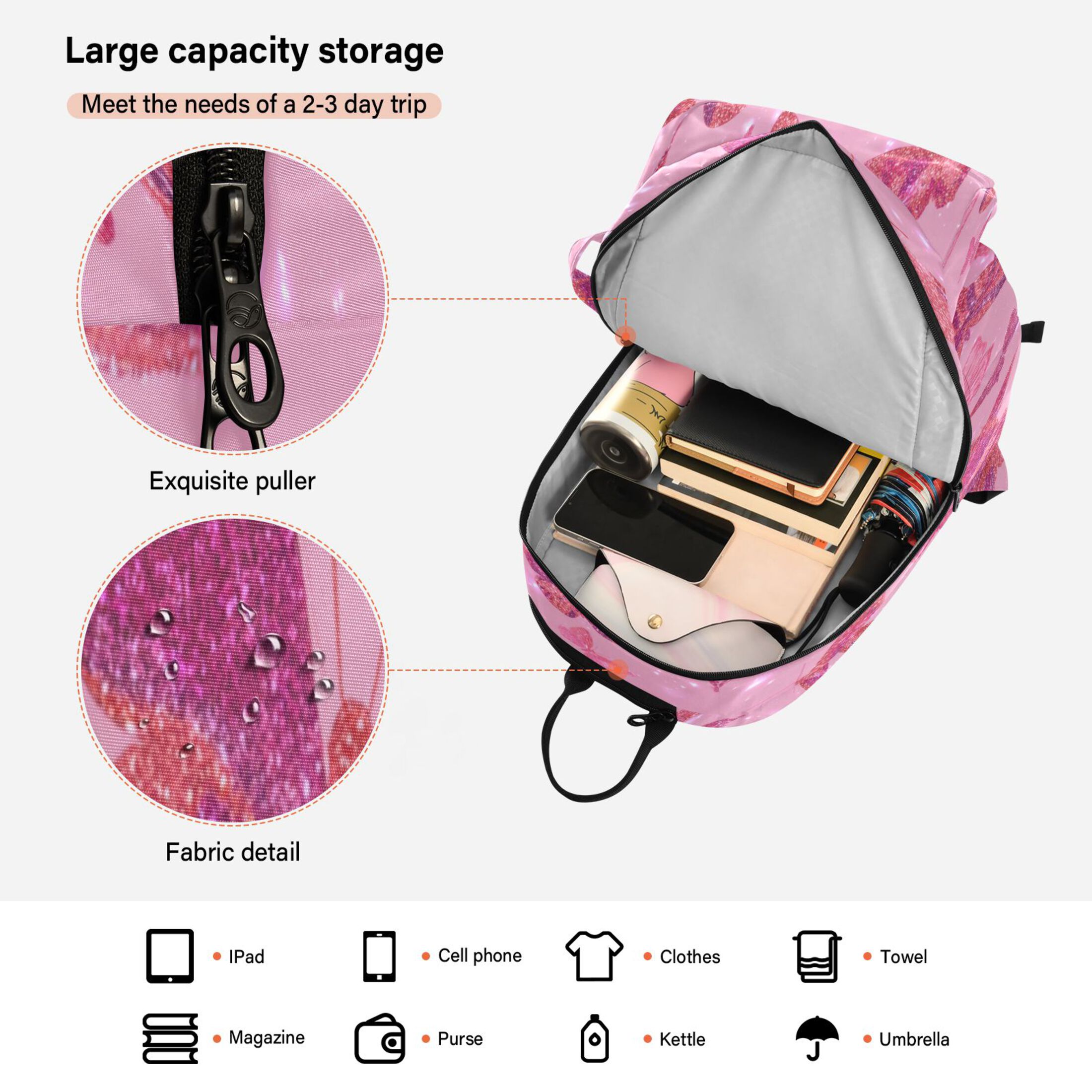 2 Racquet Holder Tennis Backpack Tennis Racket Covers Gym Bags Glittering Sequin Butterfly