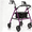 Purple, variant on Ultra Lightweight Rollator Walker with Seat - Foldable, Narrow, Rolling Senior Walker for Small Spaces - 4 Wheel Aluminum Adult Easy Drive Aid with Underseat Accessory - Weighs Only 14 Lbs