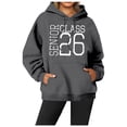 thumbnail image 2 of Senior 2026 Hoodies for Women Long Sleeve Graphic Graduation Hooded Sweatshirt with Pockets Pullover Tops, 2 of 4