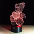 thumbnail image 2 of YSITIAN Teddy Bear Night Lights Gifts for Kids Women Mom Girls Smart Touch & Remote Control 7 Color 3D Illusion Lamp Animal Light Children Led Desk Lamps YT01-458, 2 of 8