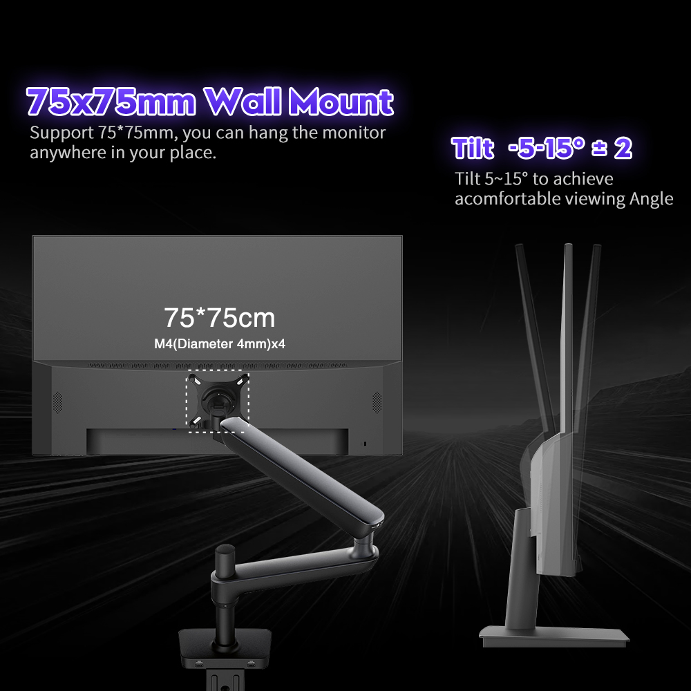 Viewedge 24 inch Gaming Monitor 240 Hz 1ms FHD 1920x1080p Computer Monitor, 110% sRGB HDMI x 2 & DP x 1 Port, Support Adaptive Sync and Wall Mount