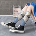 thumbnail image 3 of Lsque Silver Dragon Mountain Peaks Printed Crew Socks Men's Women's LightWeight Thin Casual Calf Socks ,Knee High Socks,Cotton Socks, 3 of 9