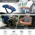 thumbnail image 4 of Xoenoiee American Flag Dog Paw Print Office Chair Cover, 3 PCS Removable Computer Chair Cover with Armrest Covers, Universal Rotating Desk High Back Seat Cover Washable Chair Protector Cover, S, 4 of 6