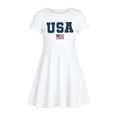 thumbnail image 5 of ibiyuan Girls 4th of July Dress American Patriotic Outfit USA Independence Day Clothes Short Sleeve Round Neck Dress, 5 of 5