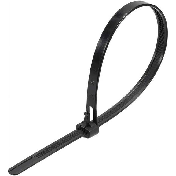 Reusable Cable Zip Ties 12 Inch Nylon Wire Slipknot Strap Black 20pcs