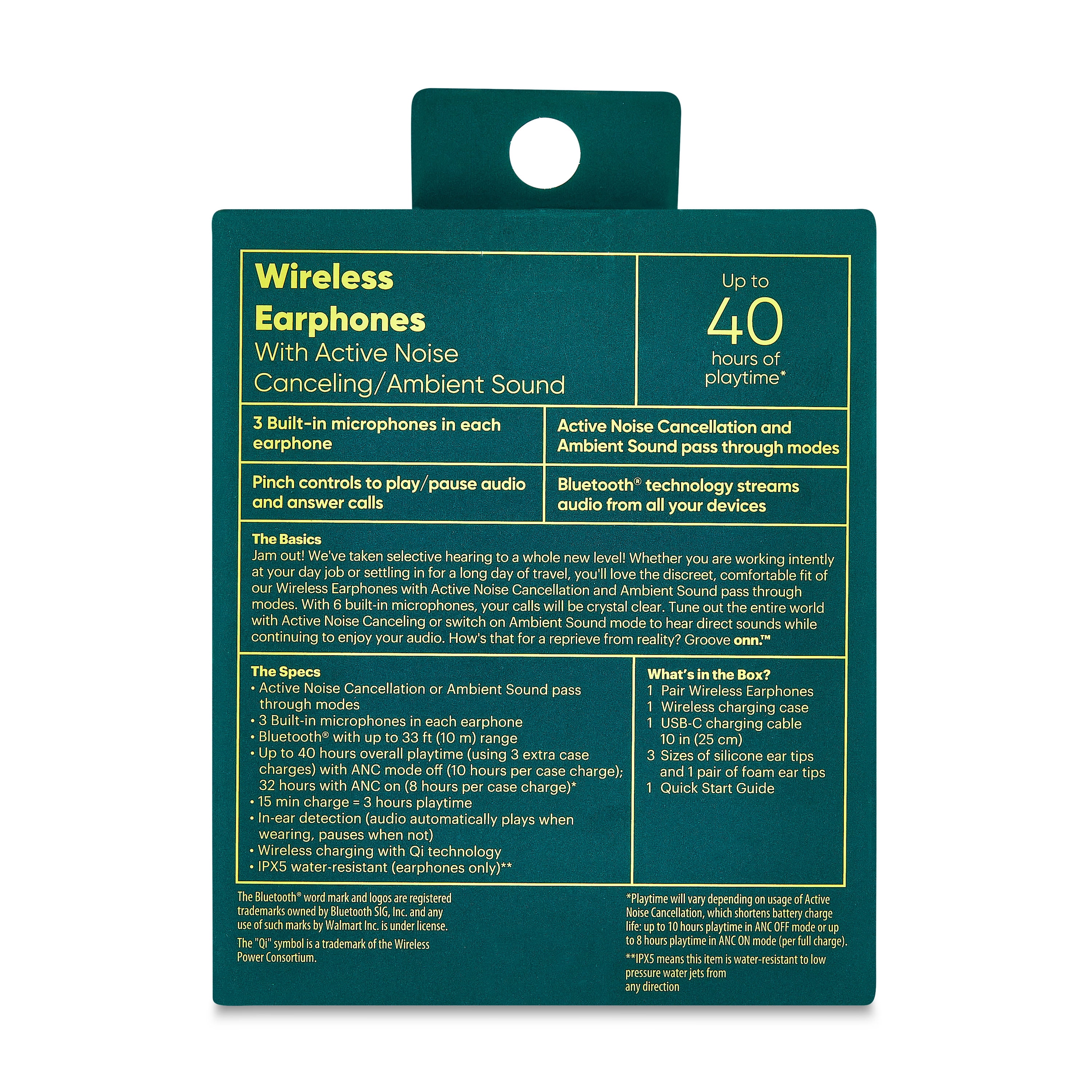 Onn wireless earbuds battery life hotsell