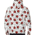 thumbnail image 7 of Wukai Red Ladybugs On Black Dotted Print Men Hoodies Fleece Sweatshirts Long Sleeve Sweaters Pullover Fall Outfits Winter Clothes-3X-Large, 7 of 7