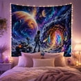 thumbnail image 2 of Astronaut Beside a Rover and Glowing Crystal Cave, Adventurous Fantasy for Space Lovers, Planetary Wall Art, Graduation Gift, Tapestry Wall Hanging for Gaming Room and Dorm, 2 of 7