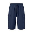 thumbnail image 1 of FhsagQ Male Cargo Short Pants for Men with Slanted Front Pockets and Backless Design for Utility Workwear Navy Size M, 1 of 7