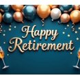 thumbnail image 4 of Happy Retirement Party Banner Backdrop Celebration Background Decorations Photography Props Balloons Cheers Event Supplies Retirement Party, 4 of 4