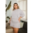 thumbnail image 2 of Plus Size Tracie Hoodie Mini Dress - Heather Grey, 2 of 10