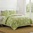 thumbnail image 2 of Spartina Queenie Palm Royale 3-Piece Quilt Set, Green, King, 2 of 7