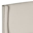 thumbnail image 3 of SAFAVIEH Austin Modern Winged Upholstered Headboard, Queen, Taupe, 3 of 4