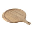 thumbnail image 3 of Heaveant Pizza Tray, Wooden Pizza Tray Round Pizza Board with Handle Cutting Board Bakeware Kitchen Baking Tools, 3 of 8