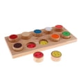 thumbnail image 2 of Montessori Wood Cylinders Touch Rough \u0026 Smooth Sensorial Material Teaching Aids Training Niños Juguete Soledad Material sensorial Montessori, 2 of 7