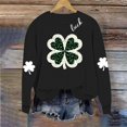 thumbnail image 5 of Mifsaly Womens St Patricks Day Sweatshirt Shamrock Graphic Long Sleeve Shirts Crewneck Heart Print Loose Dressy Casual Blouse Irish Festival Green Outfits M, 5 of 7