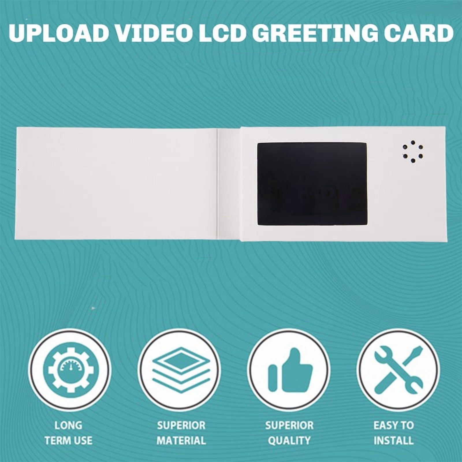 Katigan 2.4inch Birthday White Video Book Card 128MB Lcd Invitation Gift Music Greeting Card Upload Video Lcd Greeting Card