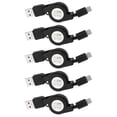 thumbnail image 1 of FLhrweasw 5pcs USB Tipo-C USB3.1 Cable retráctil Cargador sincronización datos Cable carga, 1 of 7