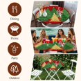 thumbnail image 7 of Red Christmas Tree Round Tablecloth, Fitted Table Cover with Elastic for 45"-54" Round Tables, Green Golden Xmas Tree Snowflake Winter Table Cloth Outdoor Indoor Dinning Party Waterproof Tablecloths, 7 of 7
