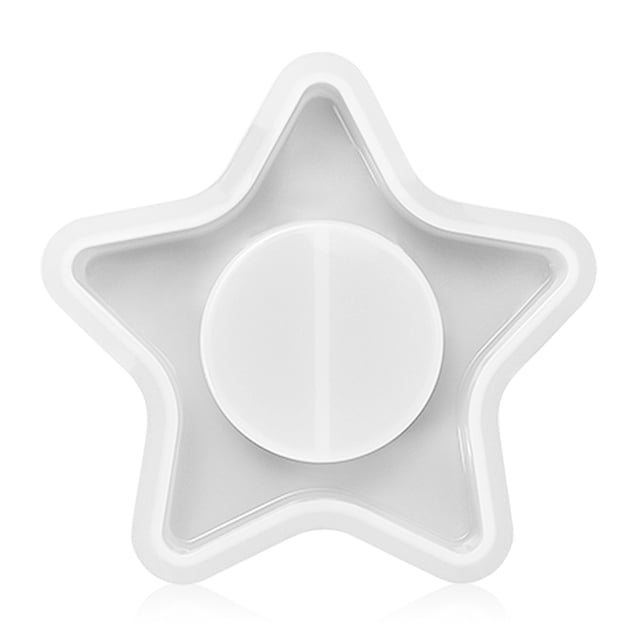 Silicona candelabro molde seguro antiadherente DIY Soporte de vela Moldes Molde Decoraciones para el hogar Decoraciones artesanales Craft Artcraft Star Type Sweethay HA010569-01