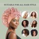 thumbnail image 4 of Satin Hair Bonnet for Women Adjustable Strap AntiFrizz Sleep Cap for Curly Braids Blush Pink, 4 of 4