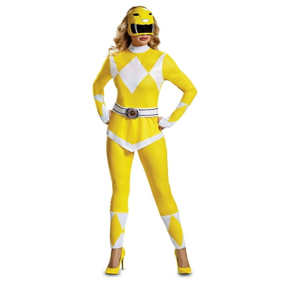 Women's Mighty Morphin Power Rangers Yellow Ranger Deluxe Costume X-Large 18-20