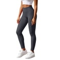 thumbnail image 2 of MXUIKV Leggings Pants for Women Tight Fitted Elastic High Waist Workout Yoga Trousers Solid Color(Medium,Dark Gray), 2 of 7