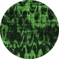 thumbnail image 1 of Ahgly Company Indoor Round Abstract Green Modern Area Rugs, 3' Round, 1 of 4